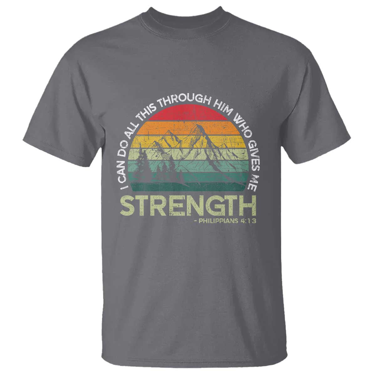 Vintage Christian Bible T Shirt Philippians 4:13 Motivational Quote Inspirational Bible Verses - Wonder Print Shop