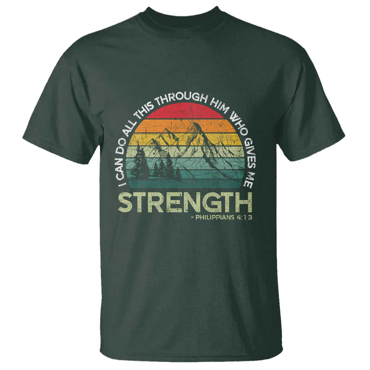 Vintage Christian Bible T Shirt Philippians 4:13 Motivational Quote Inspirational Bible Verses - Wonder Print Shop