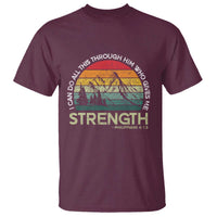 Vintage Christian Bible T Shirt Philippians 4:13 Motivational Quote Inspirational Bible Verses - Wonder Print Shop