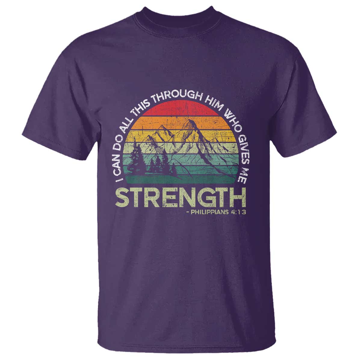 Vintage Christian Bible T Shirt Philippians 4:13 Motivational Quote Inspirational Bible Verses - Wonder Print Shop