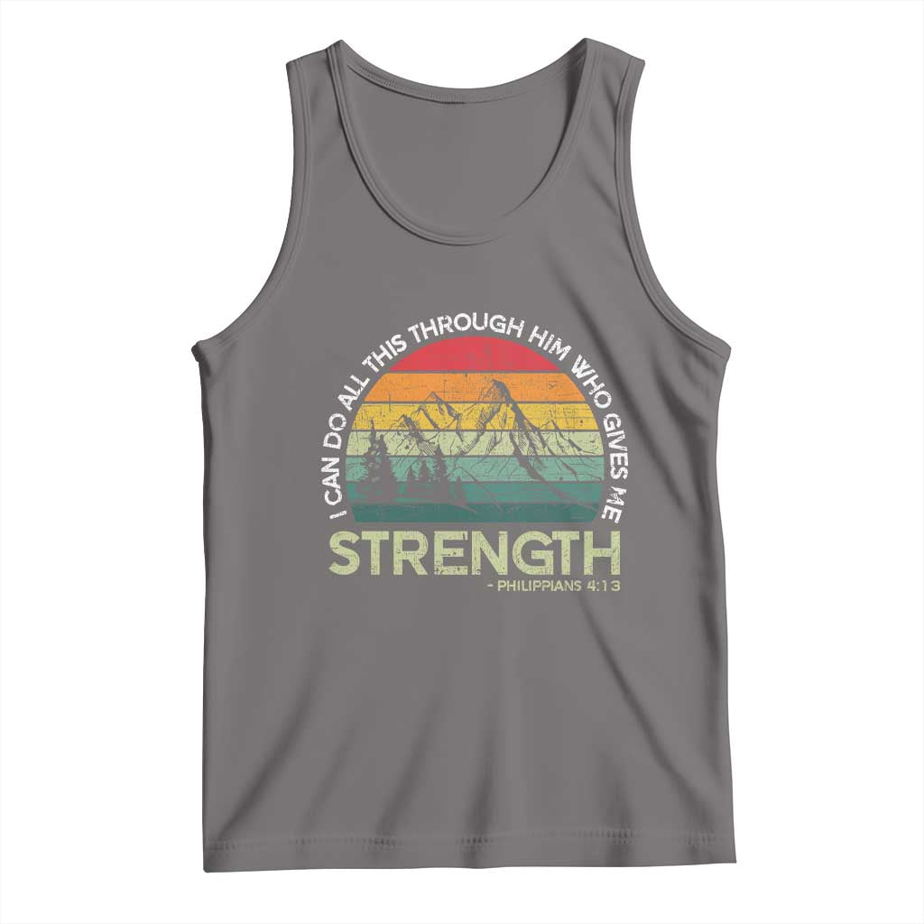 Vintage Christian Bible Tank Top Philippians 4:13 Motivational Quote Inspirational Bible Verses - Wonder Print Shop