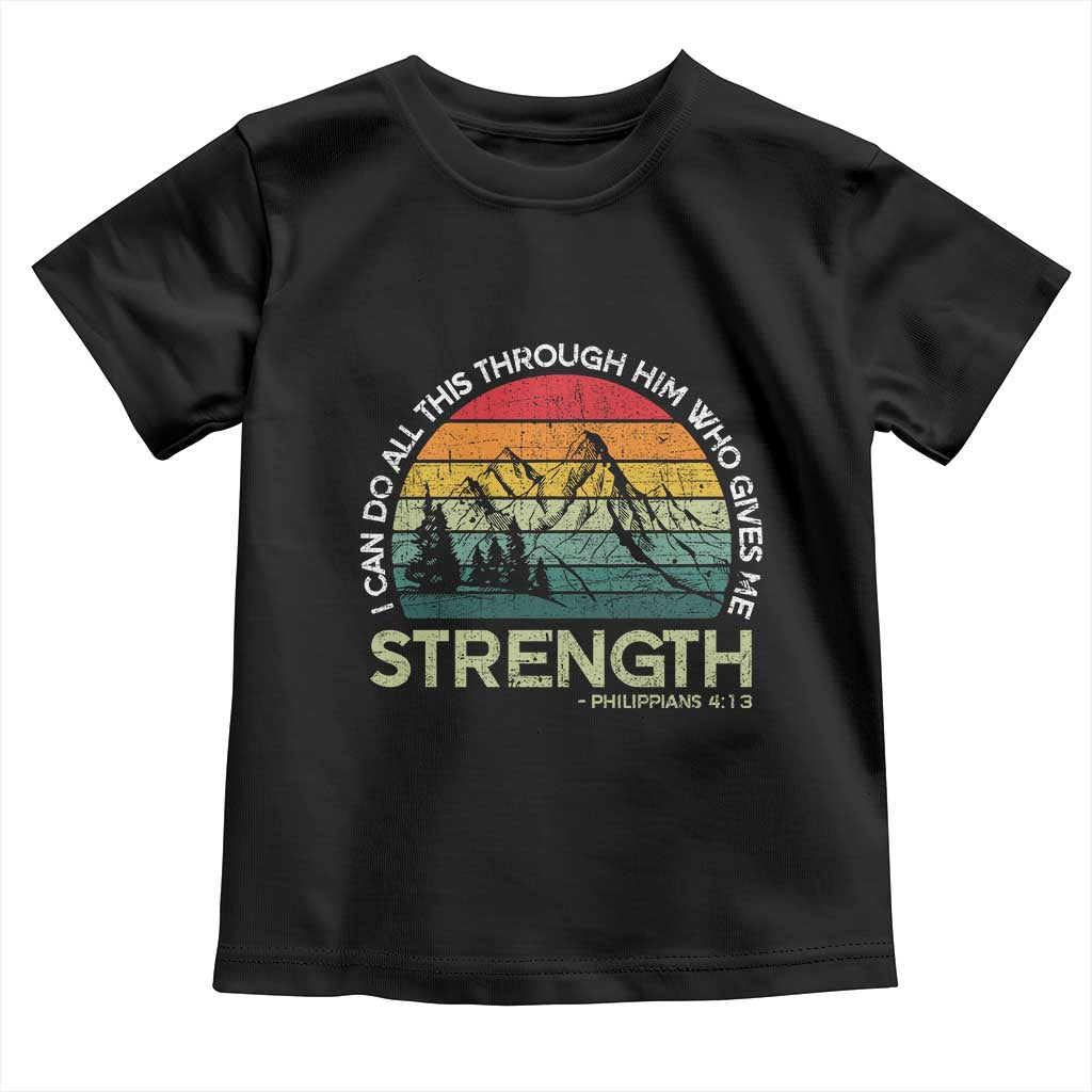 Vintage Christian Bible Toddler T Shirt Philippians 4:13 Motivational Quote Inspirational Bible Verses - Wonder Print Shop