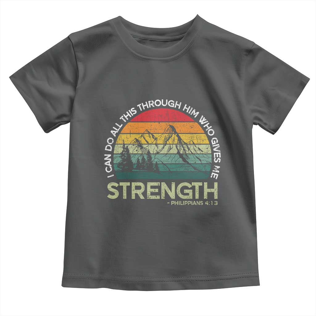 Vintage Christian Bible Toddler T Shirt Philippians 4:13 Motivational Quote Inspirational Bible Verses - Wonder Print Shop