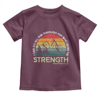Vintage Christian Bible Toddler T Shirt Philippians 4:13 Motivational Quote Inspirational Bible Verses - Wonder Print Shop