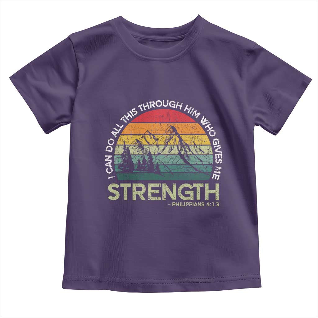 Vintage Christian Bible Toddler T Shirt Philippians 4:13 Motivational Quote Inspirational Bible Verses - Wonder Print Shop