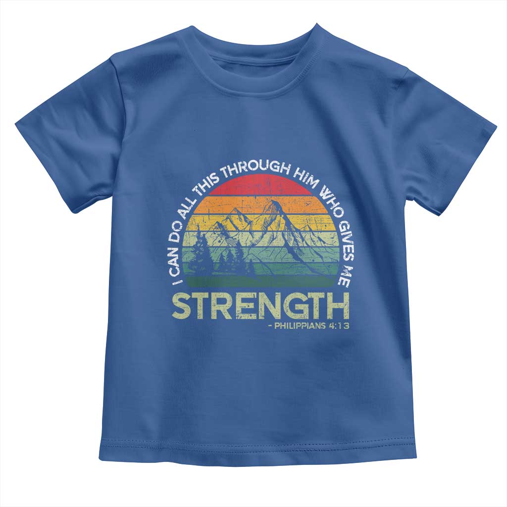 Vintage Christian Bible Toddler T Shirt Philippians 4:13 Motivational Quote Inspirational Bible Verses - Wonder Print Shop