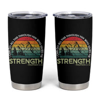 Vintage Christian Bible Tumbler Cup Philippians 4:13 Motivational Quote Inspirational Bible Verses - Wonder Print Shop
