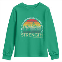 Vintage Christian Bible Youth Sweatshirt Philippians 4:13 Motivational Quote Inspirational Bible Verses - Wonder Print Shop
