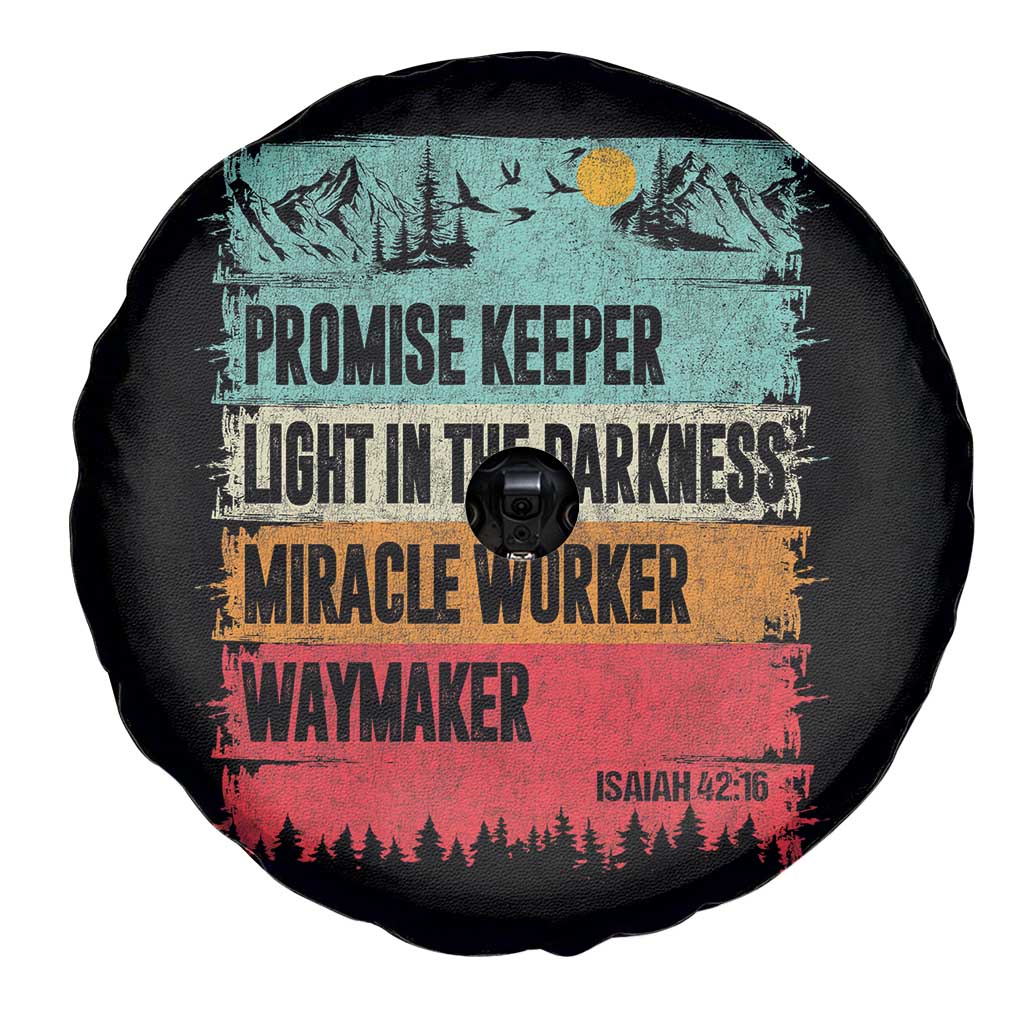 Vintage Christian Worship Spare Tire Cover Isaiah 42:16 Waymaker Promise Keeper Miracle Worker - Wonder Print Shop