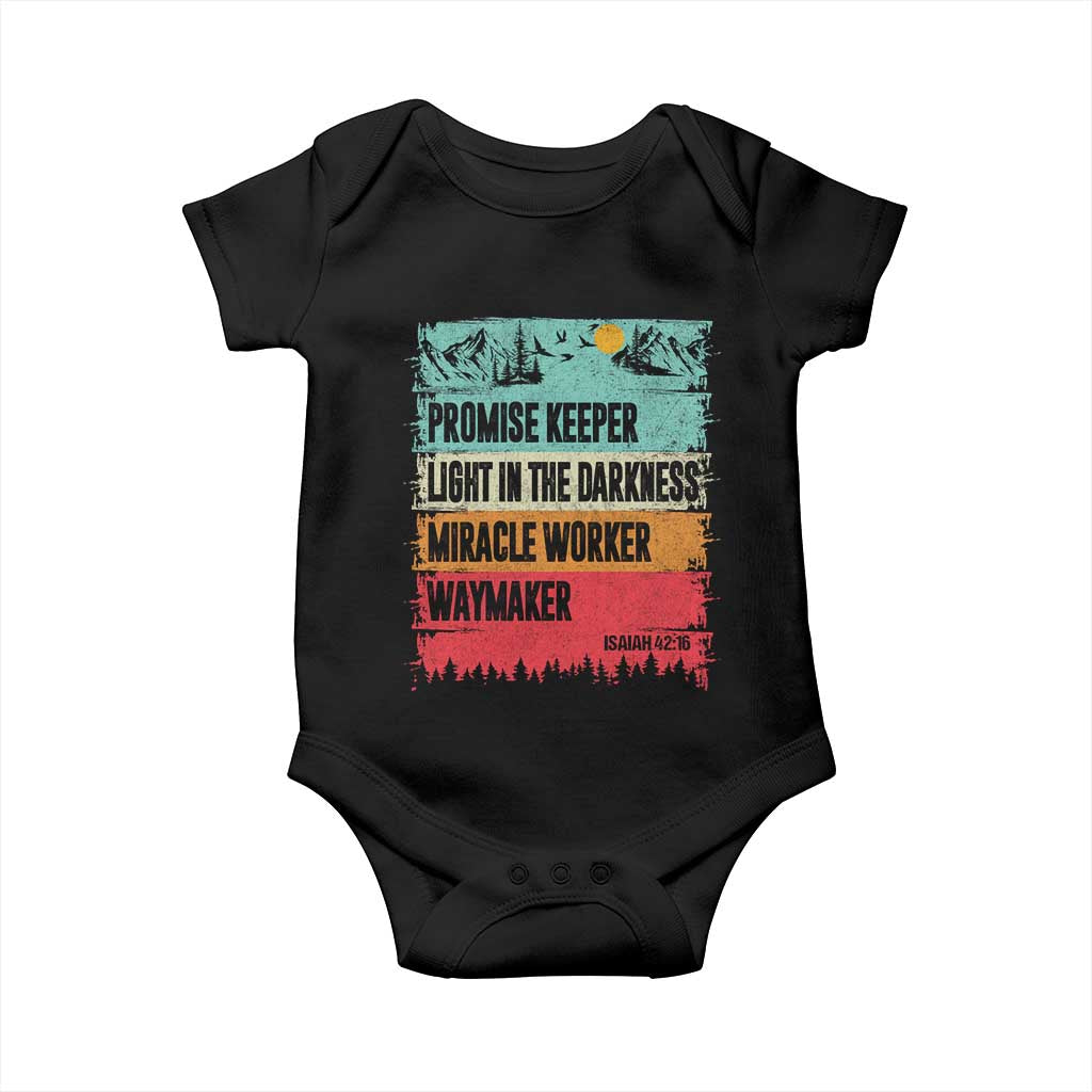 Vintage Christian Worship Baby Onesie Isaiah 42:16 Waymaker Promise Keeper Miracle Worker - Wonder Print Shop