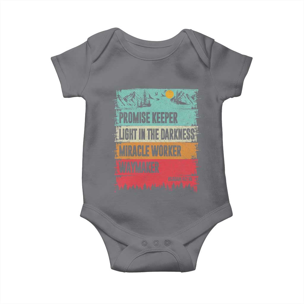 Vintage Christian Worship Baby Onesie Isaiah 42:16 Waymaker Promise Keeper Miracle Worker - Wonder Print Shop
