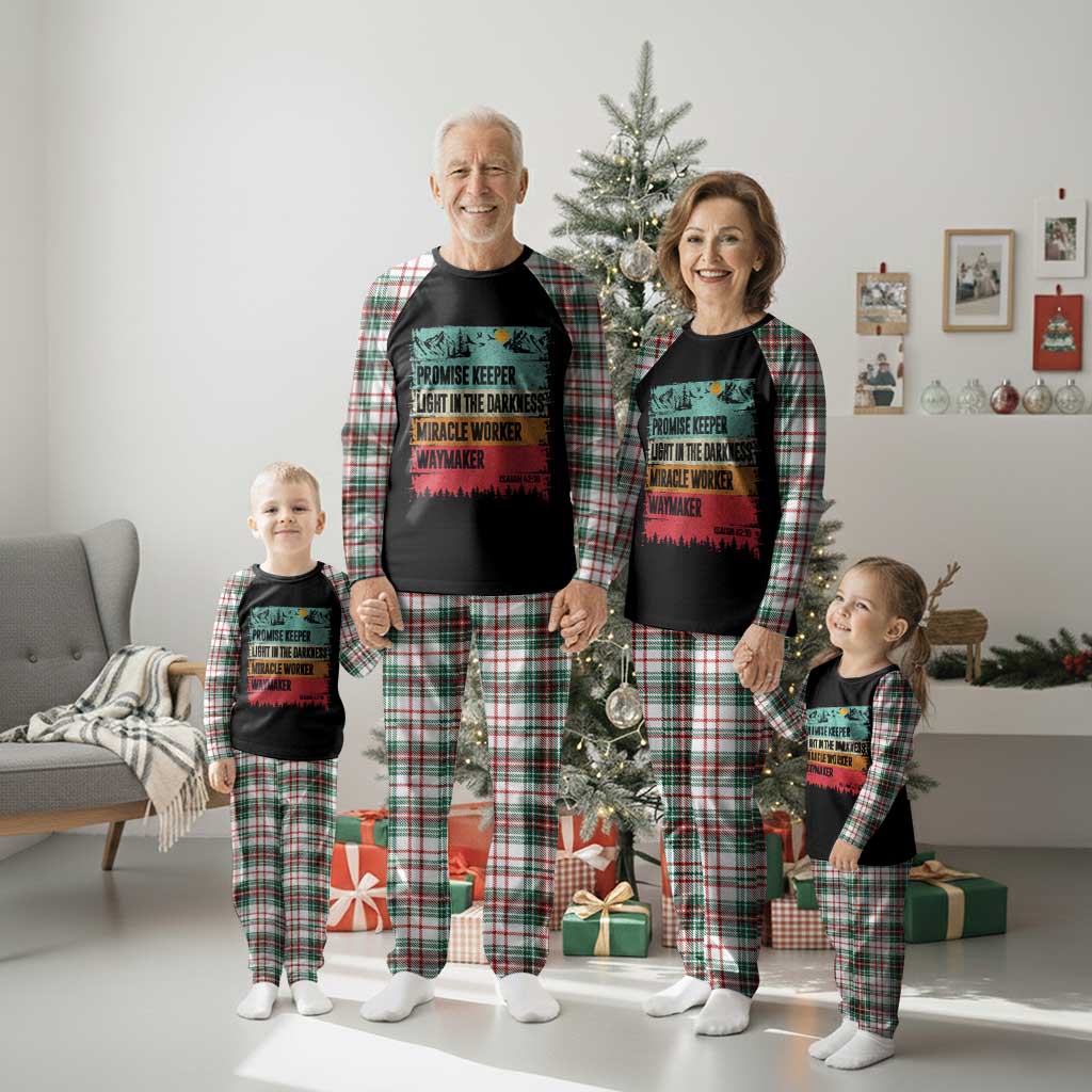 Vintage Christian Worship Plaid Pajama Set Isaiah 42:16 Waymaker Promise Keeper Miracle Worker - Wonder Print Shop