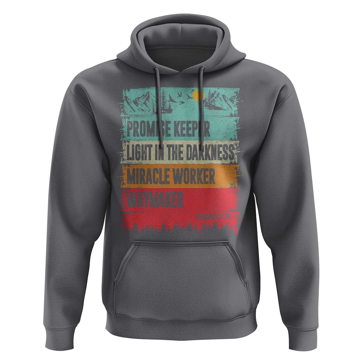 Vintage Christian Worship Hoodie Isaiah 42:16 Waymaker Promise Keeper Miracle Worker - Wonder Print Shop