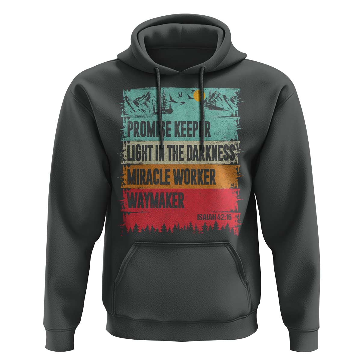Vintage Christian Worship Hoodie Isaiah 42:16 Waymaker Promise Keeper Miracle Worker - Wonder Print Shop