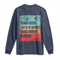 Vintage Christian Worship Long Sleeve Shirt Isaiah 42:16 Waymaker Promise Keeper Miracle Worker - Wonder Print Shop