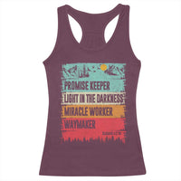 Vintage Christian Worship Racerback Tank Top Isaiah 42:16 Waymaker Promise Keeper Miracle Worker - Wonder Print Shop