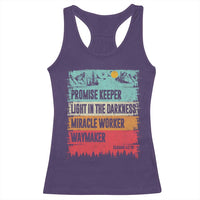 Vintage Christian Worship Racerback Tank Top Isaiah 42:16 Waymaker Promise Keeper Miracle Worker - Wonder Print Shop