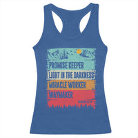 Vintage Christian Worship Racerback Tank Top Isaiah 42:16 Waymaker Promise Keeper Miracle Worker - Wonder Print Shop