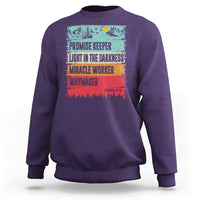 Vintage Christian Worship Sweatshirt Isaiah 42:16 Waymaker Promise Keeper Miracle Worker - Wonder Print Shop