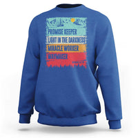 Vintage Christian Worship Sweatshirt Isaiah 42:16 Waymaker Promise Keeper Miracle Worker - Wonder Print Shop