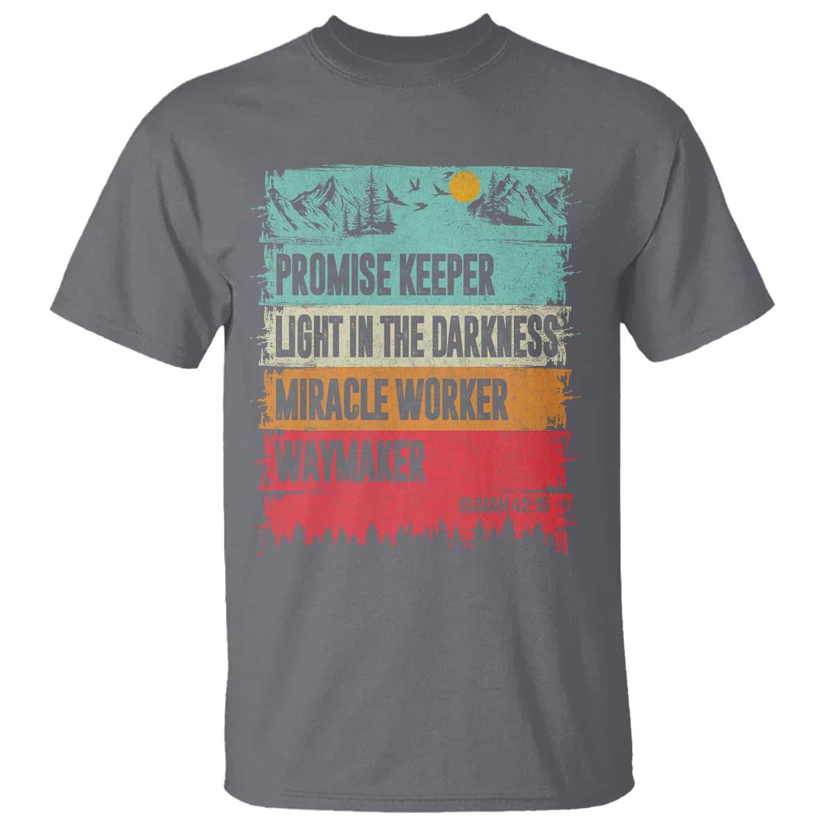 Vintage Christian Worship T Shirt Isaiah 42:16 Waymaker Promise Keeper Miracle Worker - Wonder Print Shop