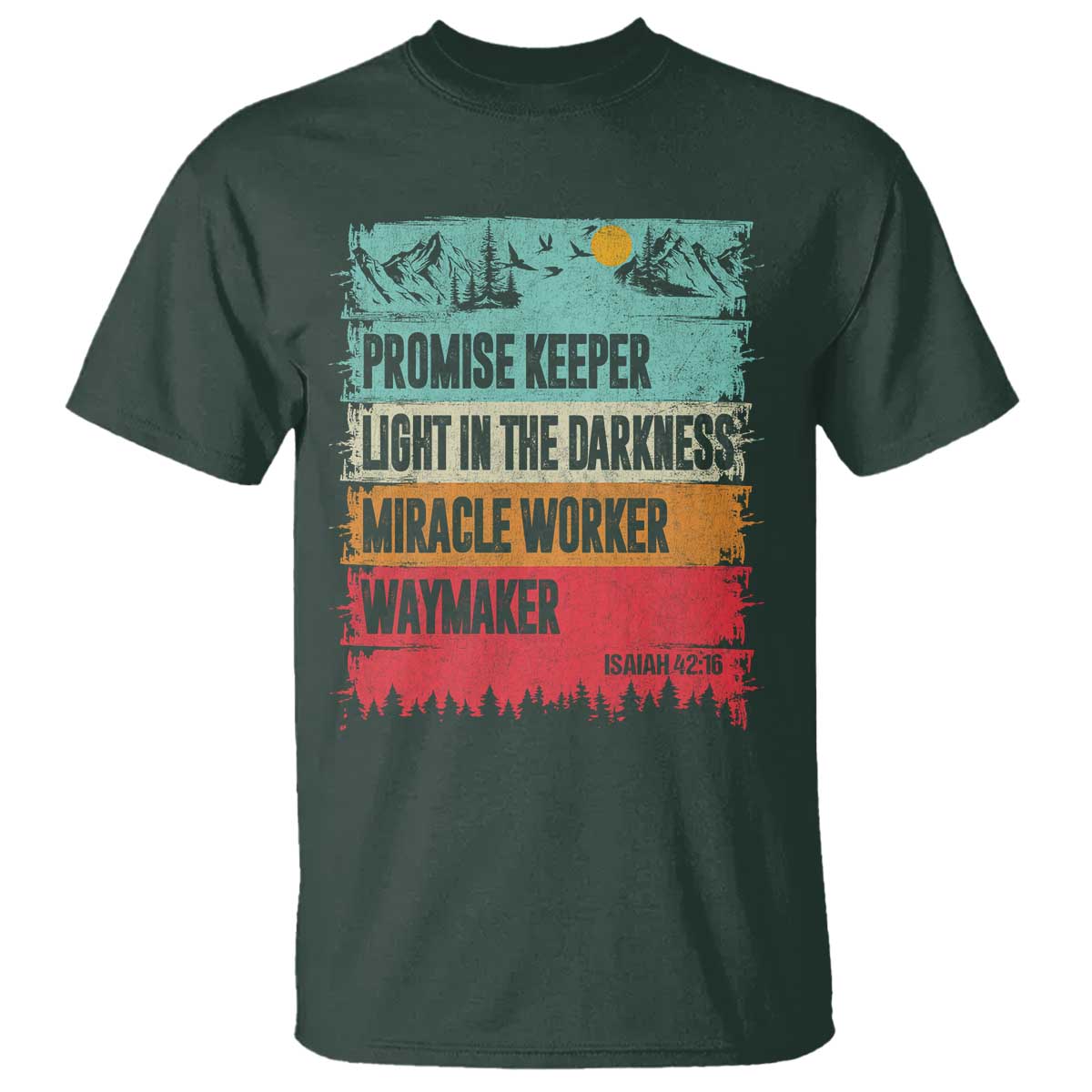 Vintage Christian Worship T Shirt Isaiah 42:16 Waymaker Promise Keeper Miracle Worker - Wonder Print Shop
