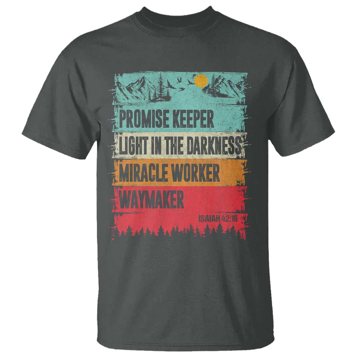 Vintage Christian Worship T Shirt Isaiah 42:16 Waymaker Promise Keeper Miracle Worker - Wonder Print Shop