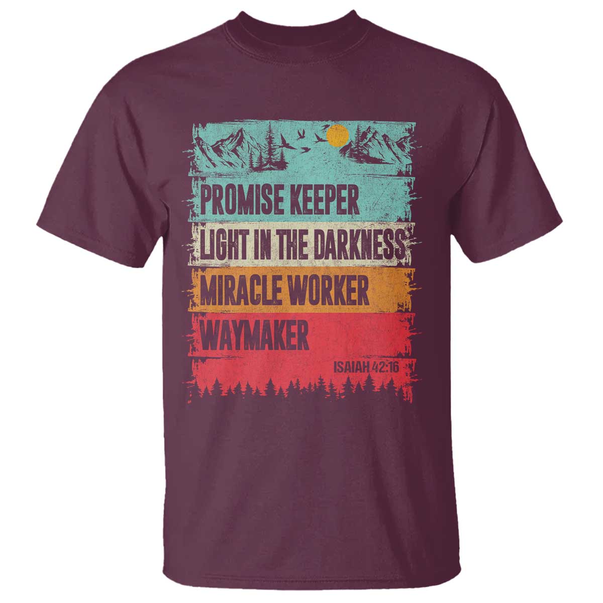Vintage Christian Worship T Shirt Isaiah 42:16 Waymaker Promise Keeper Miracle Worker - Wonder Print Shop