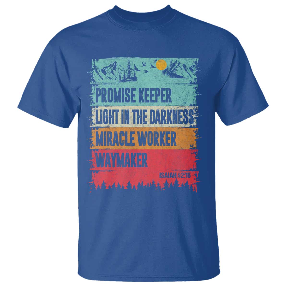 Vintage Christian Worship T Shirt Isaiah 42:16 Waymaker Promise Keeper Miracle Worker - Wonder Print Shop