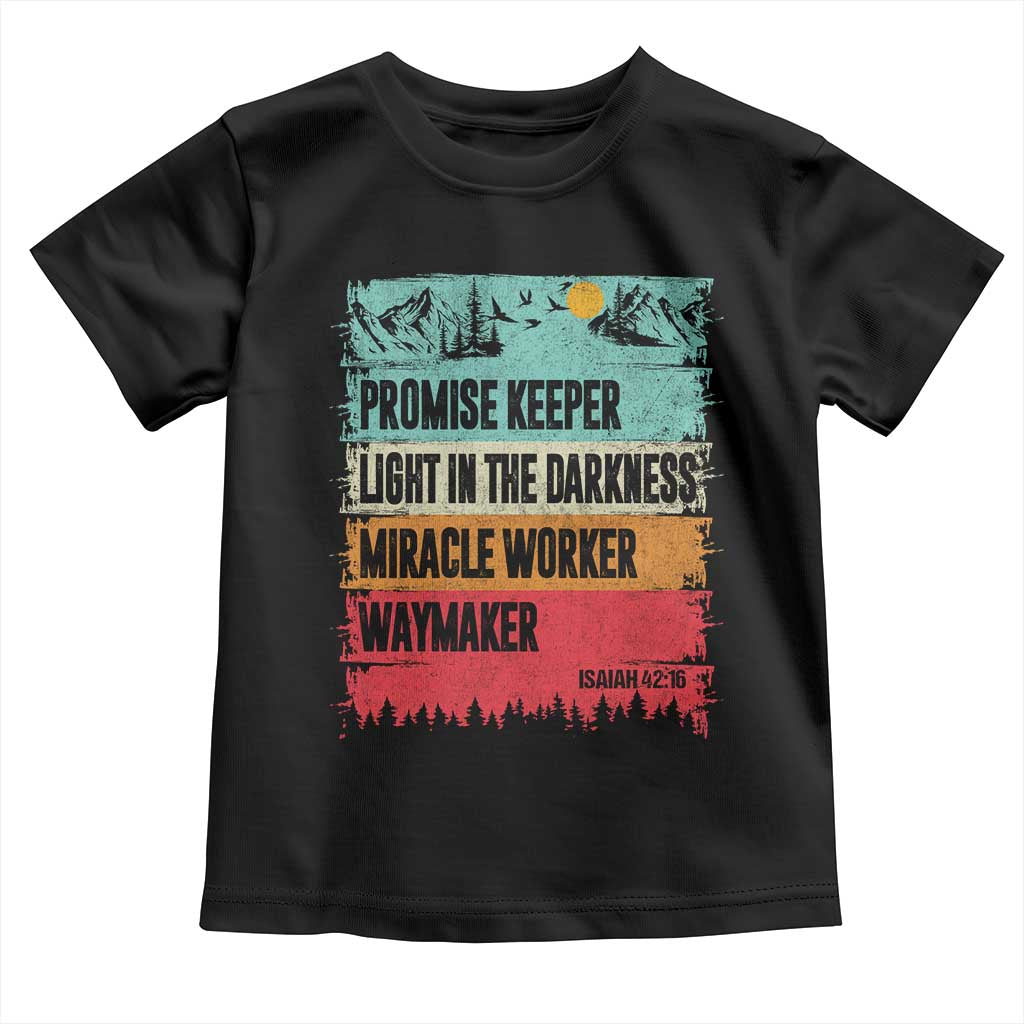 Vintage Christian Worship Toddler T Shirt Isaiah 42:16 Waymaker Promise Keeper Miracle Worker - Wonder Print Shop
