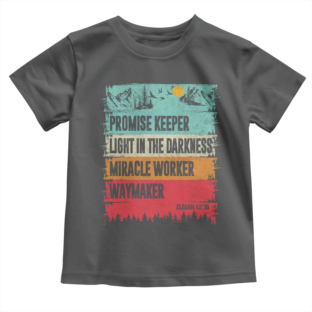 Vintage Christian Worship Toddler T Shirt Isaiah 42:16 Waymaker Promise Keeper Miracle Worker - Wonder Print Shop
