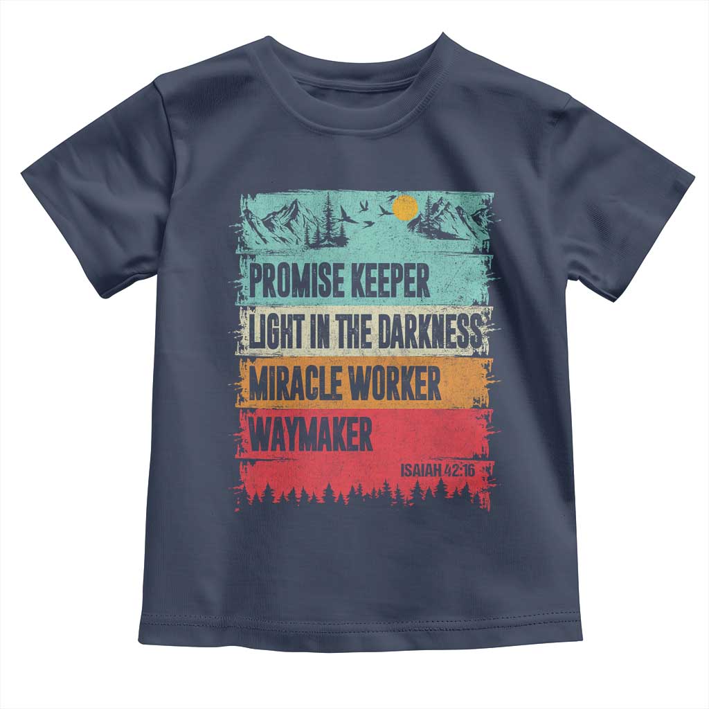 Vintage Christian Worship Toddler T Shirt Isaiah 42:16 Waymaker Promise Keeper Miracle Worker - Wonder Print Shop