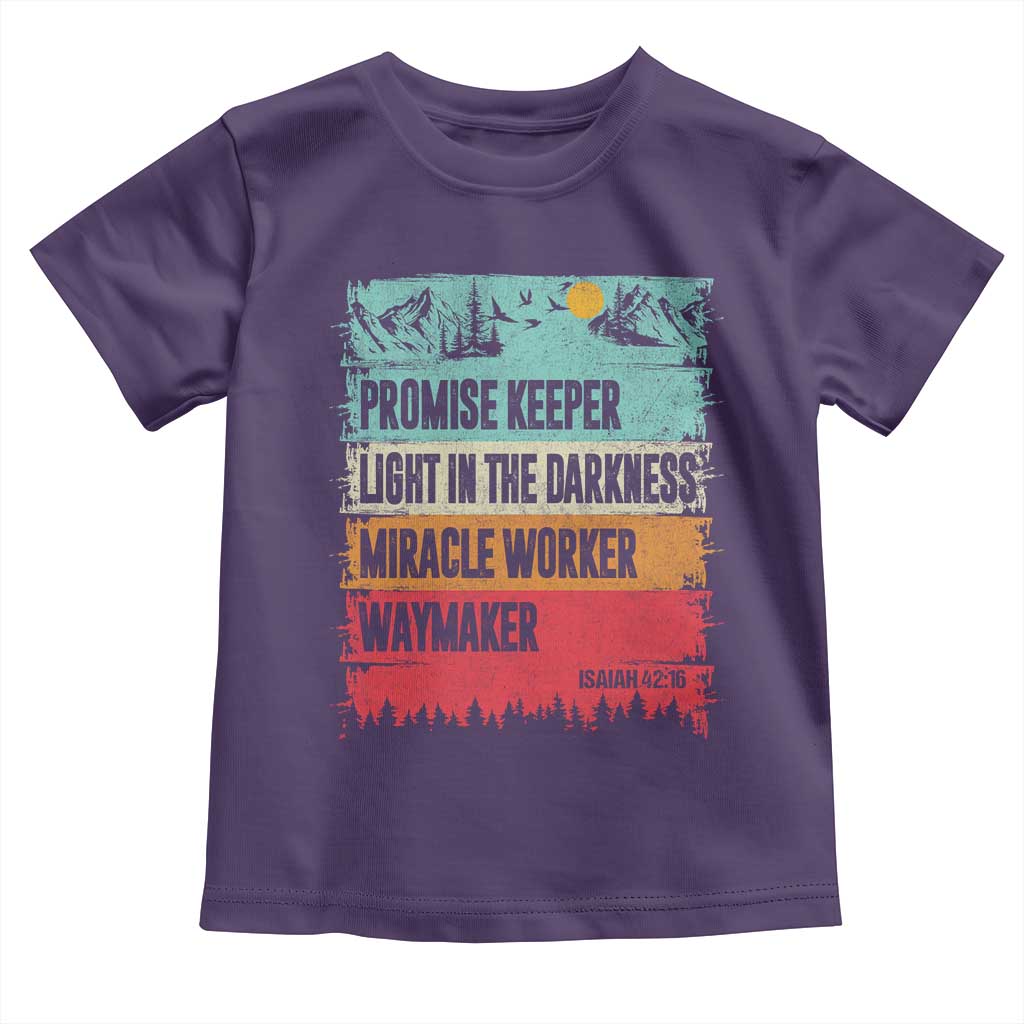 Vintage Christian Worship Toddler T Shirt Isaiah 42:16 Waymaker Promise Keeper Miracle Worker - Wonder Print Shop