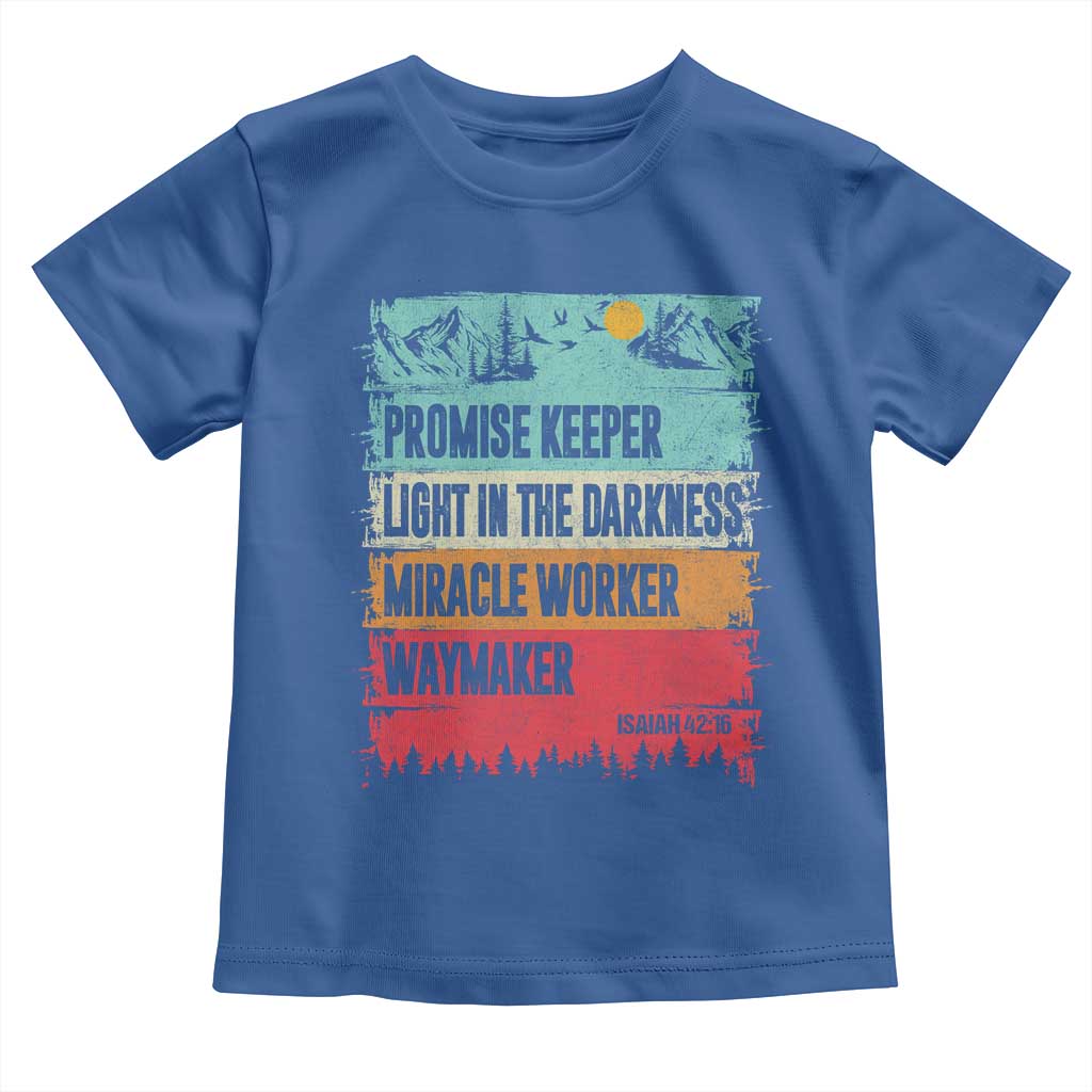 Vintage Christian Worship Toddler T Shirt Isaiah 42:16 Waymaker Promise Keeper Miracle Worker - Wonder Print Shop