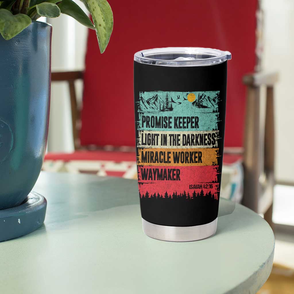Vintage Christian Worship Tumbler Cup Isaiah 42:16 Waymaker Promise Keeper Miracle Worker - Wonder Print Shop