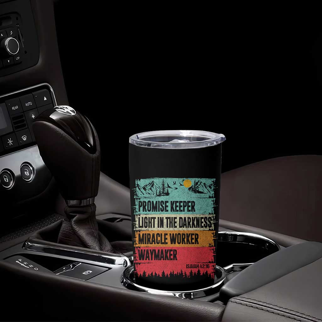 Vintage Christian Worship Tumbler Cup Isaiah 42:16 Waymaker Promise Keeper Miracle Worker - Wonder Print Shop
