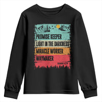 Vintage Christian Worship Youth Sweatshirt Isaiah 42:16 Waymaker Promise Keeper Miracle Worker - Wonder Print Shop