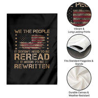 US Flag Constitution Of The USA Needs To Be Reread Garden Flag Patriotic American 4th Of July We The People
