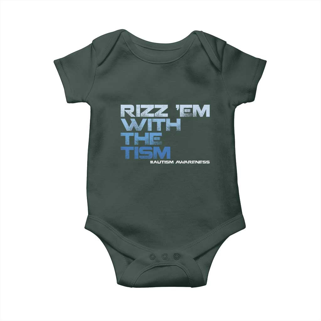 Funny Rizz Em With The Tism Baby Onesie Meme Autistic Autism Awareness