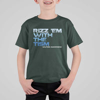 Funny Rizz Em With The Tism T Shirt For Kid Meme Autistic Autism Awareness