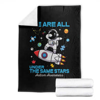 Autism Acceptance Throw Blanket We Are All Under The Same Stars