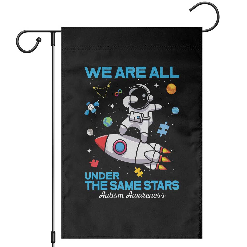 Autism Acceptance Garden Flag We Are All Under The Same Stars
