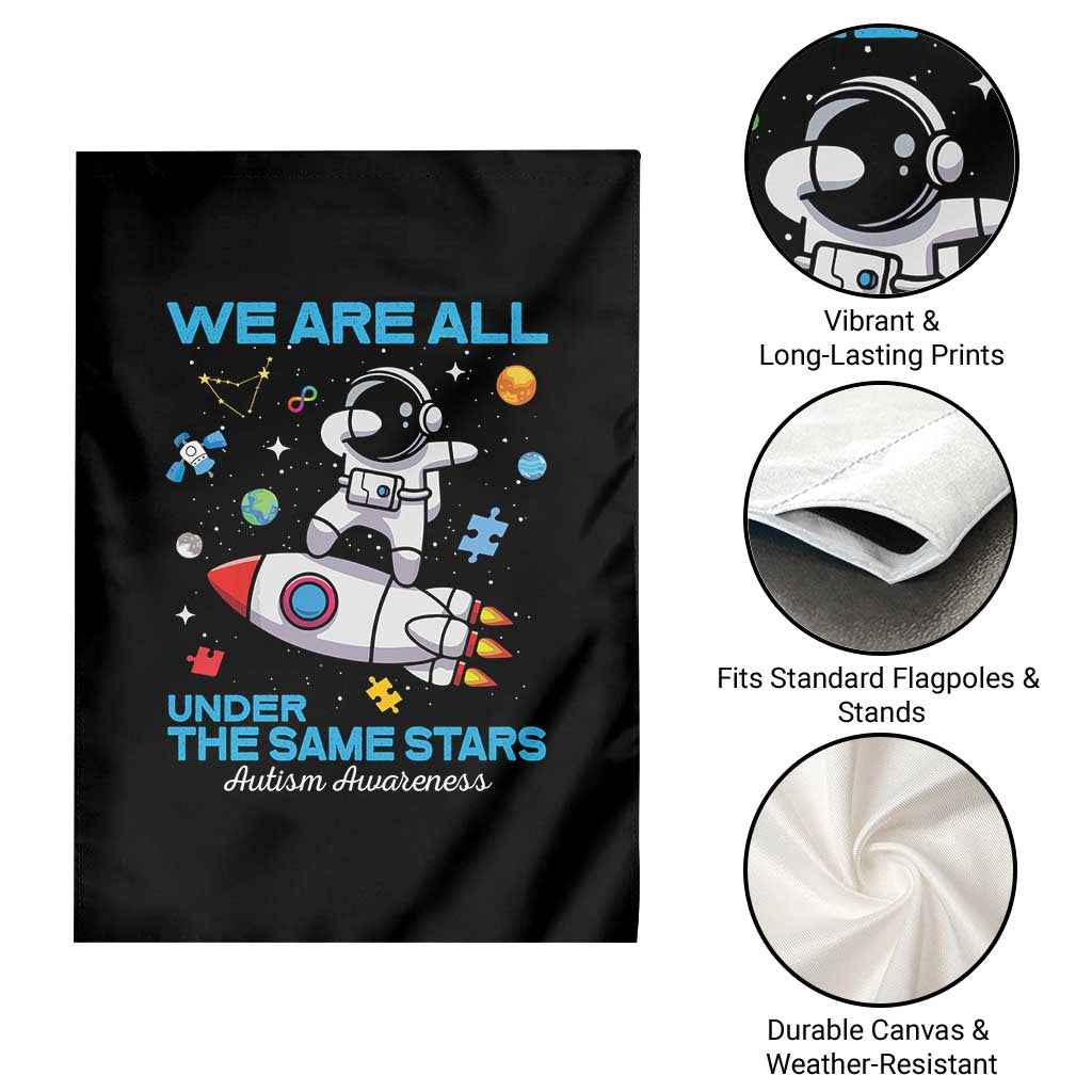 Autism Acceptance Garden Flag We Are All Under The Same Stars