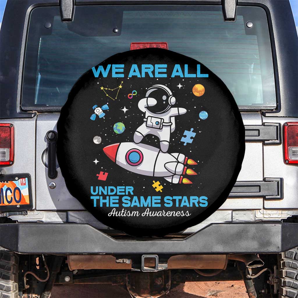 Autism Acceptance Spare Tire Cover We Are All Under The Same Stars