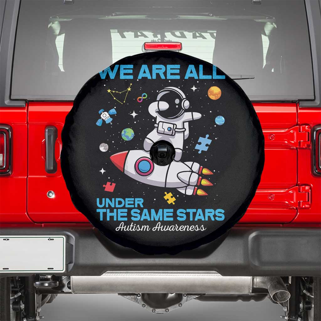 Autism Acceptance Spare Tire Cover We Are All Under The Same Stars