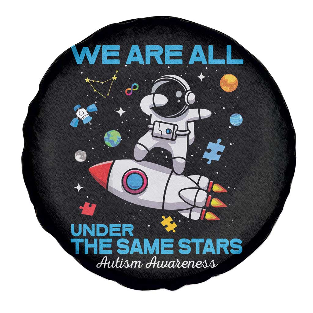 Autism Acceptance Spare Tire Cover We Are All Under The Same Stars