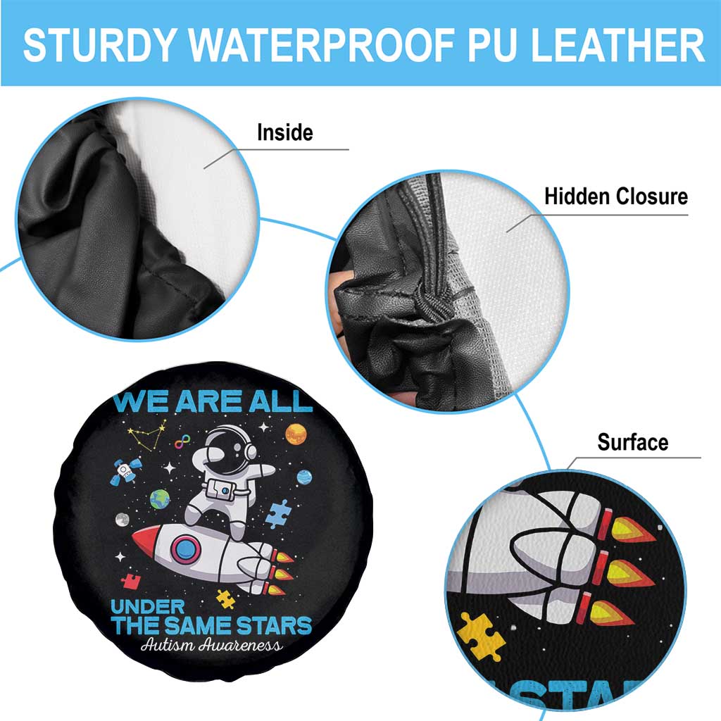 Autism Acceptance Spare Tire Cover We Are All Under The Same Stars