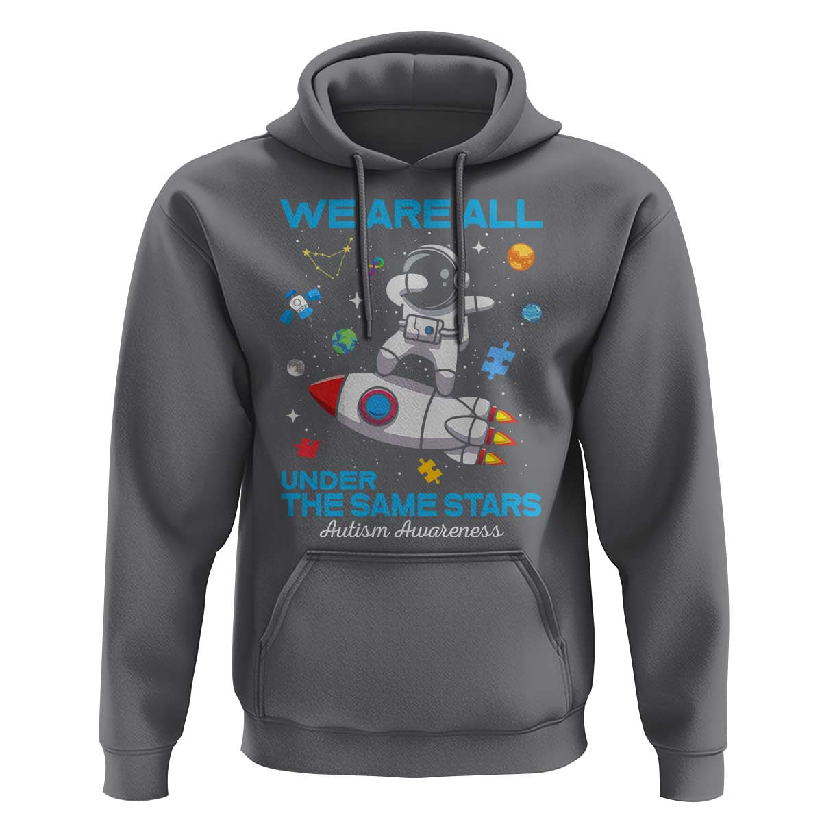 Autism Acceptance Hoodie We Are All Under The Same Stars