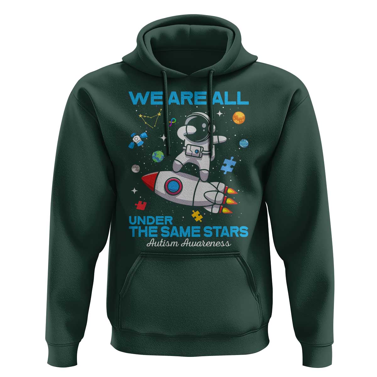 Autism Acceptance Hoodie We Are All Under The Same Stars
