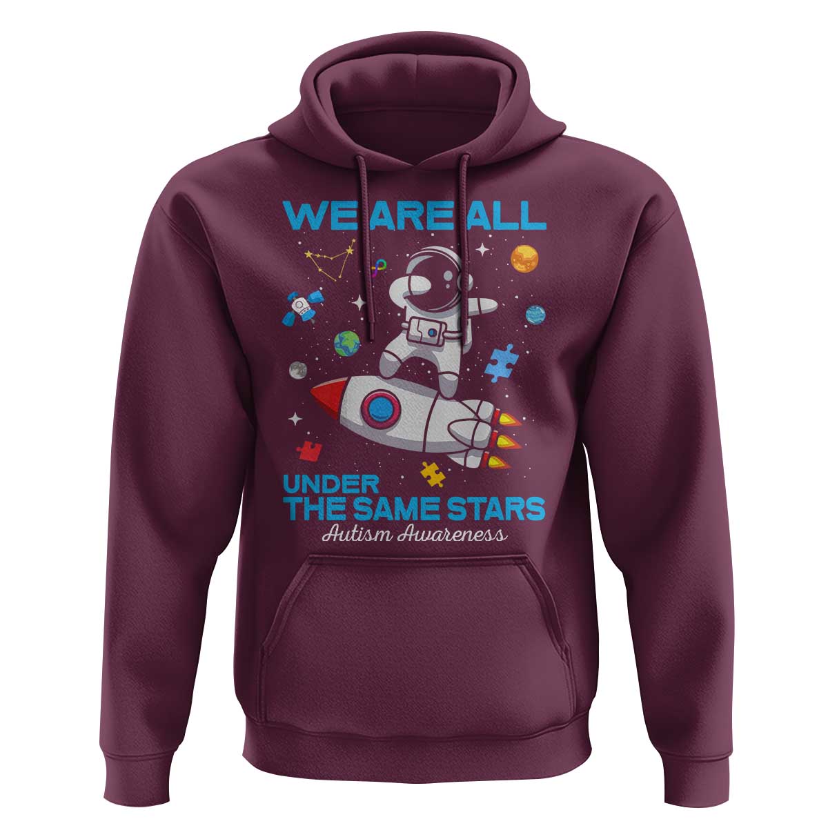 Autism Acceptance Hoodie We Are All Under The Same Stars